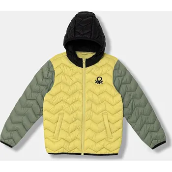 Chlapecká bunda Dětská bunda United Colors of Benetton žlutá barva, 2TWDCN04V 2TWDCN04V.G.Season.9BYA 79X, vel. 170