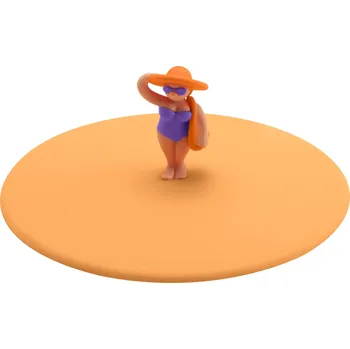 Poklice LURCH My Lid – silikonová poklice s plážovým motivem prům. 10,5 cm oranžová
