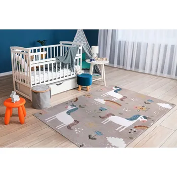 Koberec MAXMAX Fun Unicorn with rainbow béžová 200x290 cm