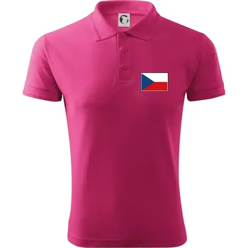 Pánská košile Česká republika - Vlajka malá - Polokošile pánská Pique Polo 203 - 2XL ( Purpurová )
