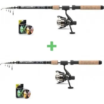 Rybářský naviják SAENGER - Prut Startec Allround 3 m 30-75 g + naviják + vlasec 1+1