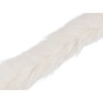 Všívací oděvní / dekorační kožešina kulatá šíře 5 cm, barva 1 Off White