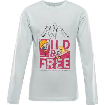 Dětská móda triko dětské dlouhé ALPINE PRO ECCO 2 z organické bavlny zelené