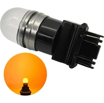 Autožárovka P27W LED žárovka 3156 12V CANBUS 900lm oranžová motoLEDy 1456