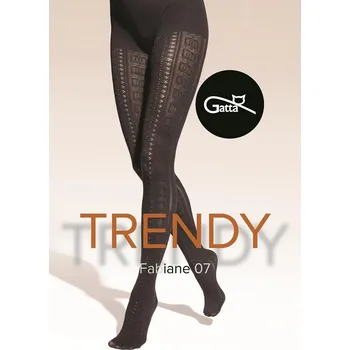 Dámské oblečení Punčocháče Gatta Trendy Fabiane wz.07 40 den 2-4 vinaccia/red-bordo 4-L