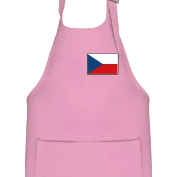 Kuchyňská zástěra Česká republika - Vlajka malá - Dětská zástěra na vaření - Univerzální velikost ( Růžová )