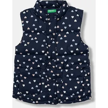 Chlapecká vesta Dětská vesta United Colors of Benetton tmavomodrá barva, 2V3YGJ00O 2V3YGJ00O.P.seasonal 59X, vel. 90