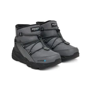 Dívčí obuv Sněhule Skechers Turbo Tread 406385L CCBK Šedá 30
