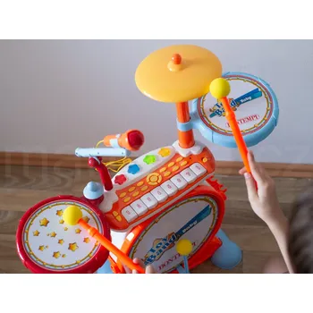 Hudební nástroj pro děti Bontempi Elektronické dětské bubny s pianem, mikrofonem a připojením mobilu