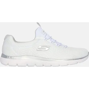 Dámské tenisky Dámské bílo-stříbrné tenisky Skechers Summits - Artistry Chic 38.5