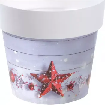 Květináč Obal HVĚZDY - VÁNOCE d14x13cm