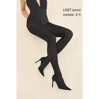 Dámské punčochy Silné punčocháče - vzor LISET kaštanové 4