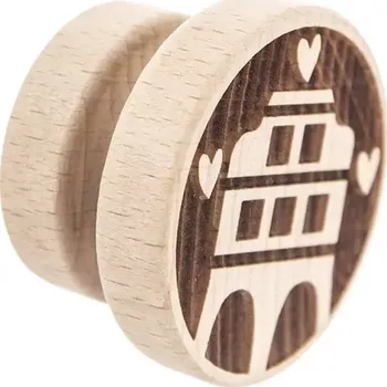 Velikonoční dekorace Razítko dřevo na těsto DOMKY