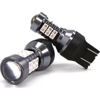 Autožárovka lED žárovka 7443 12V CANBUS 1400lm červená motoLEDy 1005