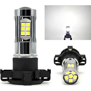 Autožárovka LED žárovka PY24W 12V CANBUS silně bílá motoLEDy 668