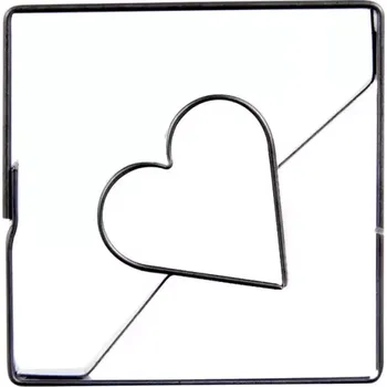 Velikonoční dekorace Vykrajovačka nerez/střed čtverec srdíčko