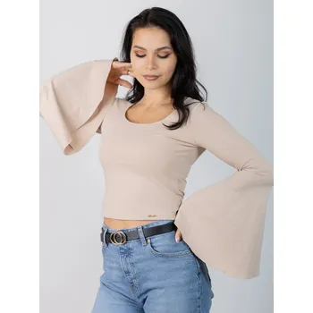Dámské tričko Krémové tričko se zvonovými rukávy VSB DORA, VELIKOST 2XL