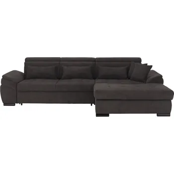 Sedací souprava, šedá, pravá, NATIK NEW