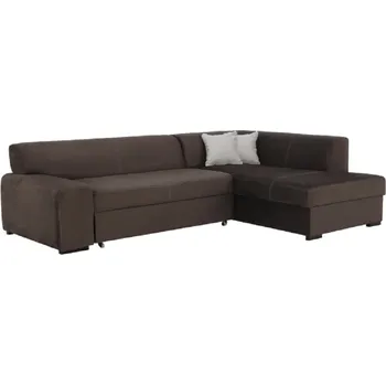 Obývací stěna Sedací souprava, hnědá, pravá, MINERVA NEW