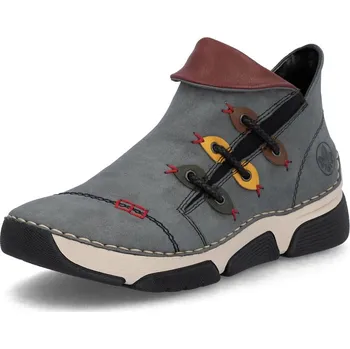 Dámská zimní obuv DÁMSKÉ KOTNÍKOVÉ BOTY RIEKER 45983-14 MODRÁ Barva: MODRÁ, Velikost: 41