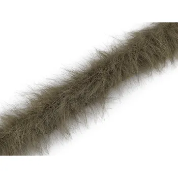 Galanterie Všívací oděvní / dekorační kožešina kulatá šíře 5 cm, barva 5 zelená khaki