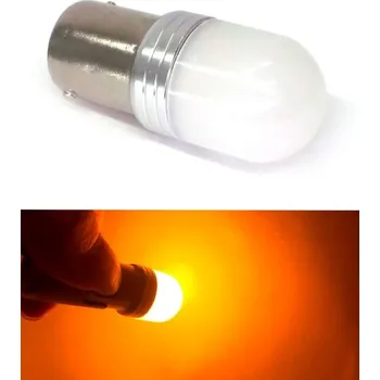 Autožárovka LED BA15S 12-24V canbus oranžová motoLEDy 752Y