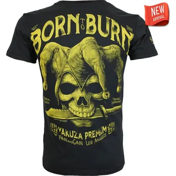 Yakuza Premium Selection Tričko Yakuza Premium 3910 - černé - Pain and Gain, Born to Burn Velikost: 4XL