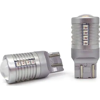 Autožárovka lED žárovka 7443 12-24V CANBUS 2000lm červená motoLEDy 1109