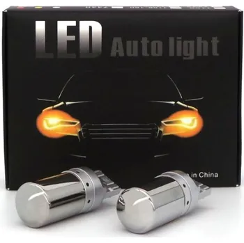 Autožárovka LED žárovky 2x 7440 12-24V CANBUS orange PREMIUM motoLEDy 872