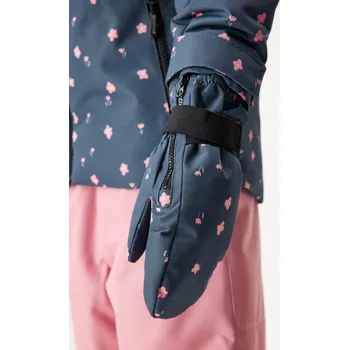 Rukavice Dětské zimní rukavice Polar, Černá, Květiny Velikost: S