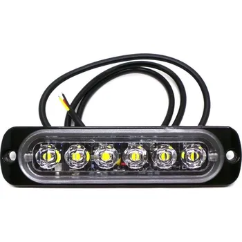 Autožárovka Zpětné světlo 6 LED 12V-24V lampa, bílá motoLEDy 597W