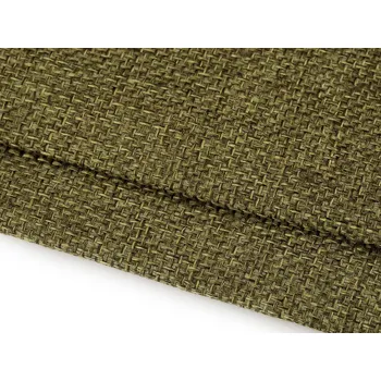Galanterie Imitace juty podlepená vlizelínem, barva 7 zelená olivová tmavá