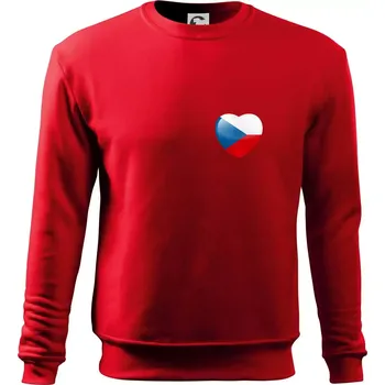 Chlapecké tričko Česká vlajka srdce - pravé prso - Mikina Essential dětská - 146 cm/10 let ( Červená )