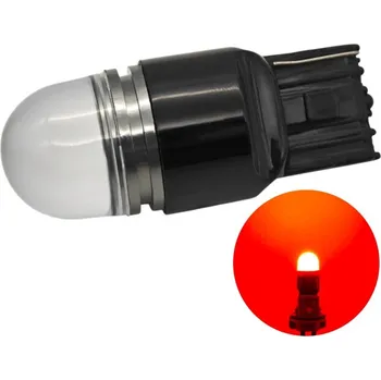 Autožárovka W21W LED žárovka 7440 12V CANBUS 900lm červená motoLEDy 1450