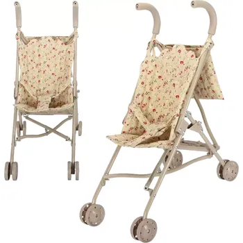 Kočárek pro panenku Kočárek pro panenky s květinovým vzorem WOOPIE ROYAL