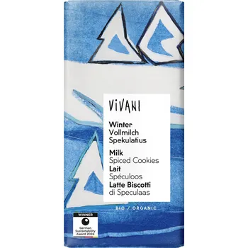 Cukrovinka Čokoláda mléčná zimní 100 g BIO VIVANI