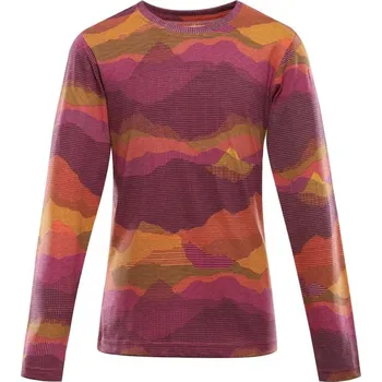 Chlapecké oblečení triko dětské dlouhé ALPINE PRO ECCO 2 z organické bavlny růžové