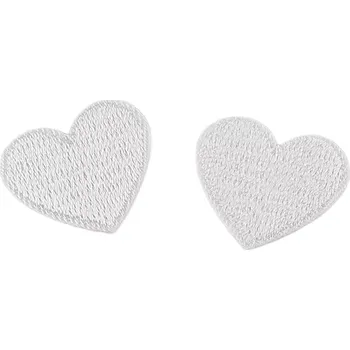 Nažehlovačka Srdíčko bílé (Vyšívaná nažehlovačka srdíčko)