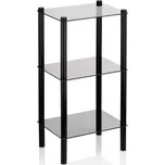 KELA Lars – koupelnový regál sklo/kov do 30 kg 40 x 30 x 76,5 cm