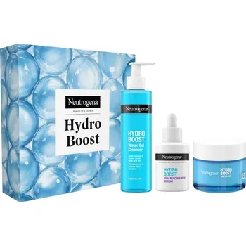 Neutrogena Hydro Boost® Neutrogena Hydro Boost® čisticí gel 200 ml + Neutrogena Hydro Boost® hydratační sérum s niacinamidem 30 ml + Neutrogena Hydro Boost® hydratační pleťový gel 50 ml