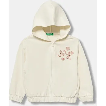 Chlapecká mikina Dětská bavlněná mikina United Colors of Benetton 3J68G503W.P.seasonal béžová 01X, vel. 116