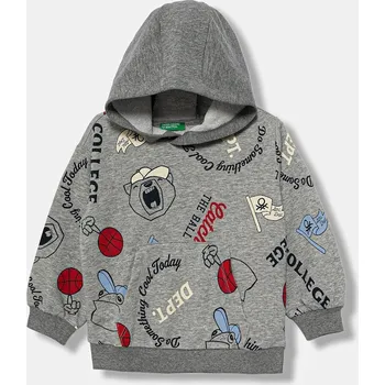 Chlapecká mikina Dětská mikina United Colors of Benetton 3X7YG2017.P.seasonal šedá 09X, vel. 82