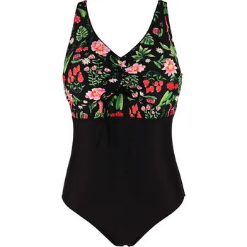 Dámské plavky Dámské jednodílné plavky s kosticemi Pavla D029 4XL vícebarevná