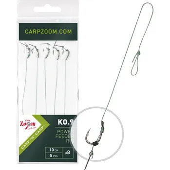 Carp Zoom Návazec FC Power Feeder Rig KO.9 - 5 ks/10 cm/0,18 mm/vel.12