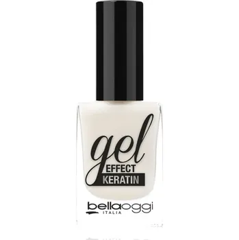 Přípravek na nehty bellaoggi Gel Effect Keratin Nail Polish lak na nehty odstín White Angel 10 ml