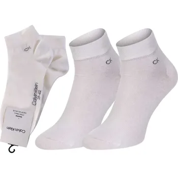 Pánská móda CALVIN KLEIN PONOŽKY ŤAPKY 2 PÁRY BÍLÉ 701218706 002 Velikost: 39-42