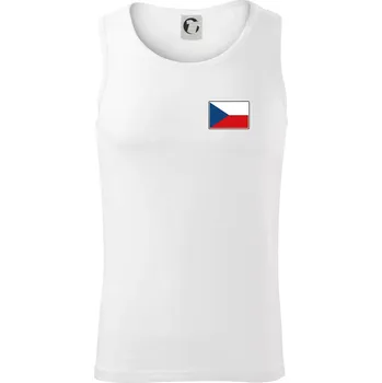 Česká republika - Vlajka malá - Tílko pánské Core - 2XL ( Bílá )