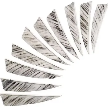 Karnevalový doplněk imago Péřové letky - žíhané (10ks), barva červeno-černá