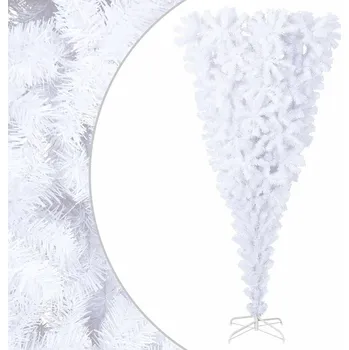 Vánoční stromek vidaXL Obrácený umělý vánoční stromek se stojanem bílý 240 cm