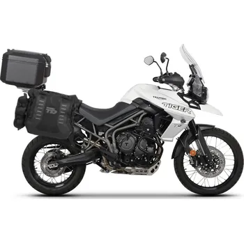 Zavazadlo na motocykl Shad kompletní sada bočních adventure brašen SHAD TERRA TR40 a černého hliníkového 55L topcase, včetně montážní sady SHAD TRIUMPH Tiger 800